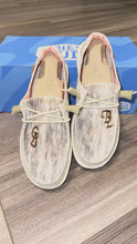 Load and play video in Gallery viewer, WOMENS Cowhide BRANDED Hey Dudes