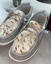 Load image into Gallery viewer, WOMENS Custom Cowhide Hey Dudes Shoes
