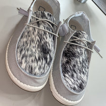 Load image into Gallery viewer, WOMENS Custom Cowhide Hey Dudes Shoes