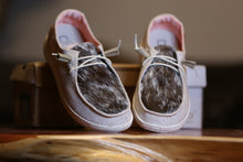 Load image into Gallery viewer, WOMENS Custom Cowhide Hey Dudes Shoes