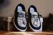 Load image into Gallery viewer, WOMENS Custom Cowhide Hey Dudes Shoes