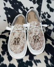 Load image into Gallery viewer, WOMENS Cowhide BRANDED Hey Dudes