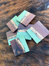 Load image into Gallery viewer, Walnut & Epoxy Filled Drink / Barware Coasters (Set of 4) Active