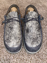Load image into Gallery viewer, MENS Custom Cowhide Hey Dudes