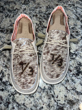 Load image into Gallery viewer, WOMENS Cowhide BRANDED Hey Dudes