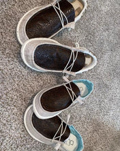 Load image into Gallery viewer, MENS Custom Tooled Leather Hey Dudes Shoes