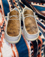 Load image into Gallery viewer, MENS Custom Cowhide Hey Dudes