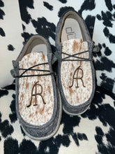 Load image into Gallery viewer, Men’s BRANDED Cowhide Hey Dudes