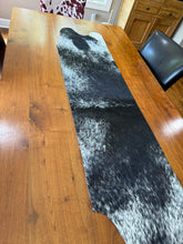 Load image into Gallery viewer, Black &amp; White Cowhide Table Runner
