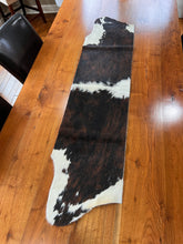 Load image into Gallery viewer, Brindle &amp; White Cowhide Table Runner
