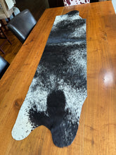 Load image into Gallery viewer, Black &amp; White Cowhide Table Runner
